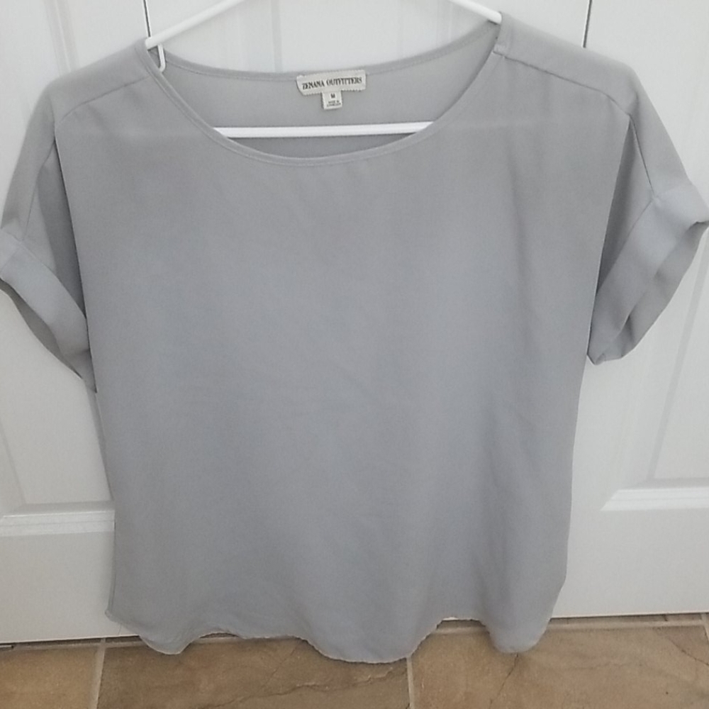 Zenana Gray dress top